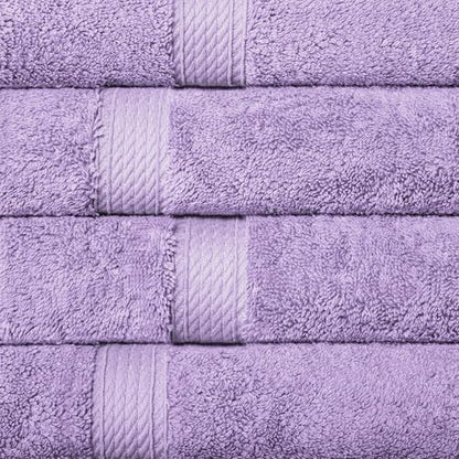 SUPERIOR Egyptian Cotton Plush & Absorbent, Hand Towel Set of 4, Purple