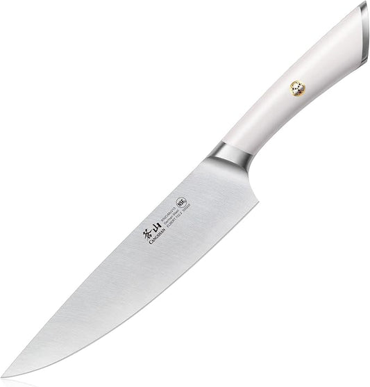 Cangshan ELBERT Series German Steel Forged Chef's Knives (White, 8-Inch)
