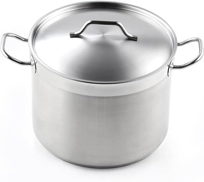 Cooks Standard Professional 16 Quart Stainless Steel Stock Pot with Lid, Large Pot for Cooking Pasta, Soup, Spaghetti, Stockpot with Even Heating, Oven Safe, Cookware for Canning, Boiling, Simmer