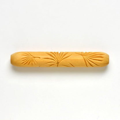 MKM Pottery Tools Wood Hand Rollers for Clay (HR-40 Palmetto Garden)