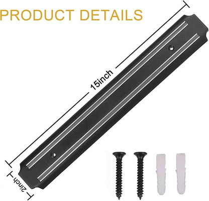 Magnetic Knife Strips(15 Inch X Set Of 2) Magnetic Knife Storage Strip, Knife Holder, Knife Rack, Knife Strip, Kitchen Utensil Holder, Tool Holder, Multipurpose Magnetic Knife Rack