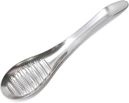 Honbay 1PCS Stainless Steel Garlic Ginger Fruits Root Vegetable Grater Grinder Spoon for Kitchen
