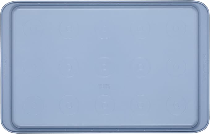 Farberware Easy Solutions Nonstick Bakeware Cookie Pan/Baking Sheet with Drop Zones and Portion Marks, 11 Inch x 17 Inch - Blue