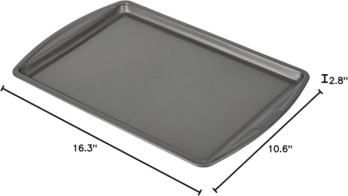 GoodCook Everyday Baking Sheet with Carbon Steel Construction & Scratch-Resistant Metal-Utensil Safe Nonstick , 9 x 13-Inch