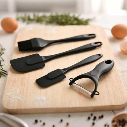 19-Piece Stainless Steel Kitchen Knife Set, Built-in Knife Sharpener, Dishwasher Safe, Ergonomic Non-Slip Handles, 6 Steak Knives, Black