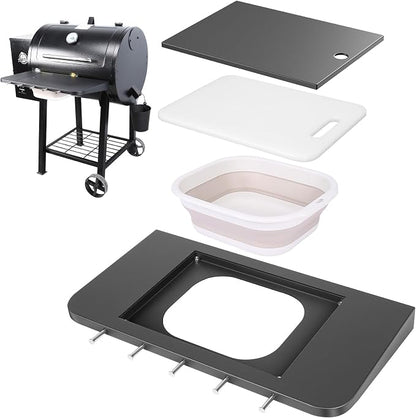 23.6 X 12.2 Folding Grill Shelf for Pit Boss 700DX 700FB 700FB2 800FB2, Easy-Check Fit Accessory for Outdoor Cooking or Use
