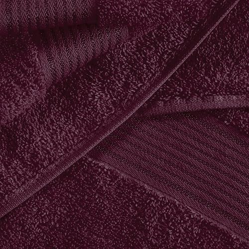 Belizzi Home Cotton 2 Pack Oversized Bath Sheet 35x70, Large Bath Sheet, Ultra Soft, Absorbent, Compact, Eco-Friendly, Recyclable, Quick Drying and Lightweight Towel - Burgundy