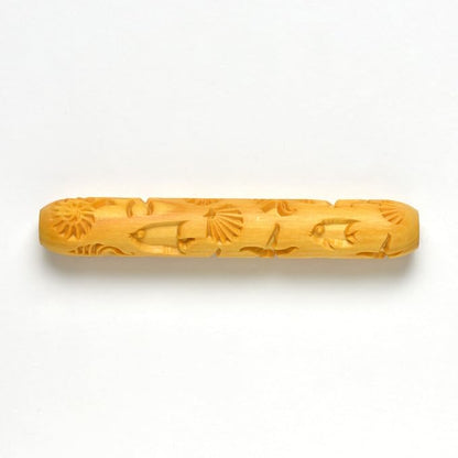 MKM Pottery Tools Wood Hand Rollers for Clay (HR-41 Tropical Beach)