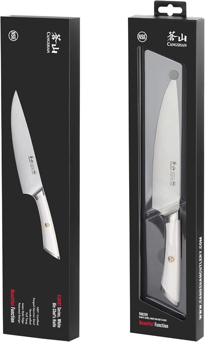 Cangshan ELBERT Series German Steel Forged Chef's Knives (White, 8-Inch)
