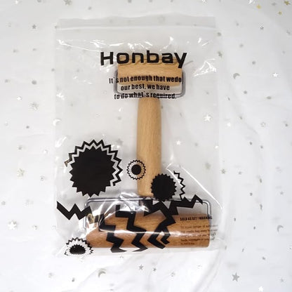 Honbay 1PCS Double Ended Wooden Roller for Dough, Pottery, Clay, Diamond Painting