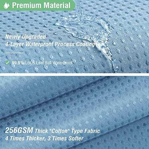 Dynamene Stall Waffle Shower Curtain 256 GSM Heavy 48"x72" Moonlight Blue