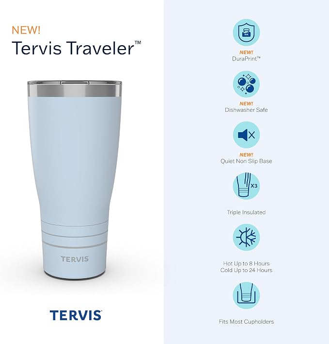 Tervis Traveler Golf Sink the Putt Triple Walled Insulated Tumbler Travel Cup Keeps Drinks Cold & Hot, 30oz, Stainless Steel