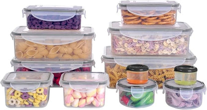 MTR 24PC Value Pack Storage Containers BPA Free Kitchen Storage Dishwasher Safe Microwave Safe Freezer Safe Airtight Silicone Containers Leakproof & Reusable (24)