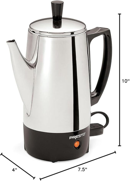 Presto 02822 6-Cup Stainless-Steel Coffee Percolator