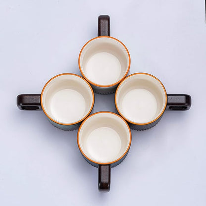 Zurucily Espresso Cups Set of 2, 2 oz Ceramic Espresso Cups, Demitasse Cups for Tea or Coffee (Blue)