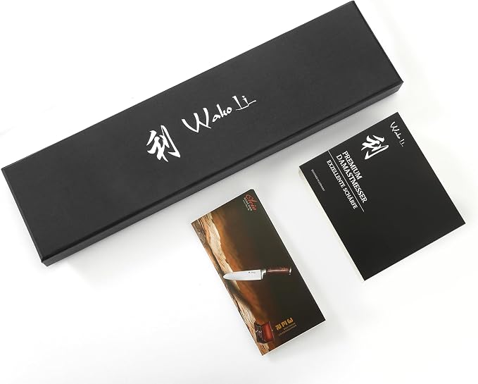 Wakoli Titanium Noir Santoku Knife – 7.1-Inch Professional Chef Knife | 5Cr15MoV Stainless Steel Blade with Black Titanium Coating | Ergonomic G10 Handle | Razor-Sharp Kitchen Knife in Gift Box