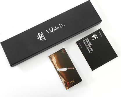 Wakoli Titanium Noir Nakiri Knife – 6.7-Inch Professional Vegetable Chef Knife | 5Cr15MoV Stainless Steel Blade with Black Titanium Coating | Ergonomic G10 Handle | Kitchen Knife in Gift Box