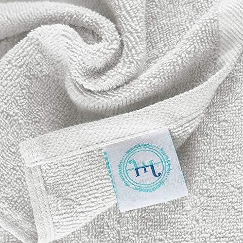 Hearth & Harbor Washcloths 12 Pack - 100% Cotton Washcloth for Body and face, High Absorbent and Soft 13"x13" Body Wash Cloth, Quick Dry - White Washcloths