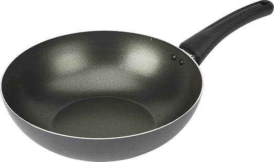 GoodCook Everyday Nonstick 11-Inch Stir Fry Pan, Deep Walled Skillet for Easy Mixing, Even-Heating Aluminum Wok, Ergonomic Handle, Charcoal Silicone Lacquer, Black Frying Pan