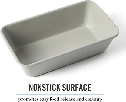Martha Stewart Gallen 9 Inch Nonstick Carbon Steel Loaf Pan – Cool Grey, Durable Bakeware for Even Baking and Easy Release