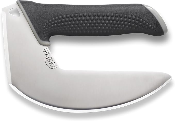 NULU Ergonomic Kitchen Knife for Arthritis & Weak Hands — Adaptive Multi-Grip, Low Strain, Chef's Knife with Sheath