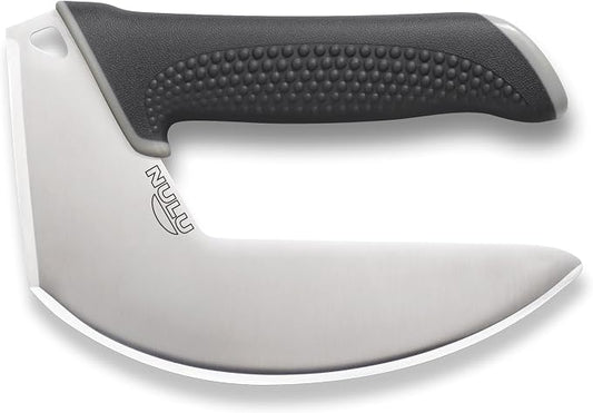 NULU Ergonomic Kitchen Knife for Arthritis & Weak Hands — Adaptive Multi-Grip, Low Strain, Chef's Knife with Sheath