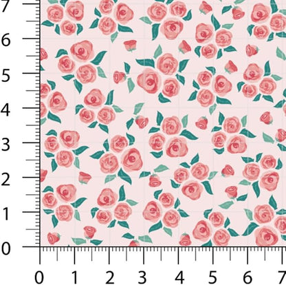 Floral Patchwork Fabric Panel 100x155 cm – 100% Cotton Satin, 6 Coordinated Rose & Botanical Prints on One Continuous Sheet (Assorted Floral & Botanical Prints, 6pcs 50x50cm)