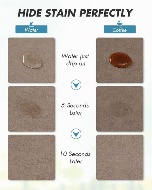 AMOAMI Coffee Mat Hide Stain Rubber Backed Absorbent Dish Drying Mat for Kitchen Counter - Fits Under Coffee Maker or Machine