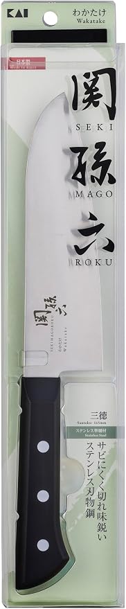 Kai KAI AB5420 Santoku Knife, Seki Magoroku, Stainless Steel, 6.5 inches (165 mm), Dishwasher Safe, Made in Japan