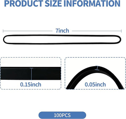 100Pack Trash Can Rubber Bands,5 Colors Large Rubber Bands,Heavy Duty,Reusable Elastic Bands for 13-30 Gallon Bins for Office Supplies File Folders Box Books,Bundle Rugs, BBQ Covers