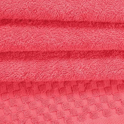 MyOwn Ultra Soft 3 Pack Cotton Towel Set, Contains a Bath Towels 28x55 inch, a Hand Towels 16x24 inch & a Wash Coths 12x12 inch, Ideal Everyday use, Compact & Lightweight - Coral Orange