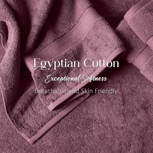 SUPERIOR Egyptian Cotton Ultra Plush & Absorbent, 3 Piece Set, Plum