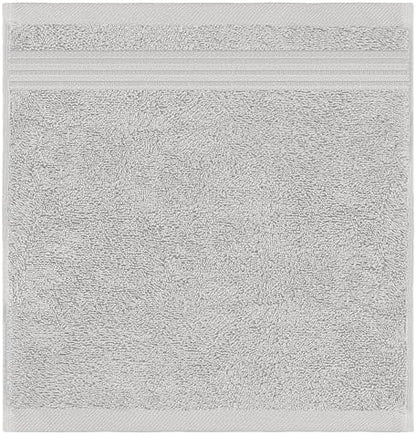 American Veteran Towel, 100% Cotton Turkish Washcloths for Bathroom Essentials 4 Pack, Soft Absorbent Wash Cloths Quick Drying Small Towels Washrags, Silver Grey