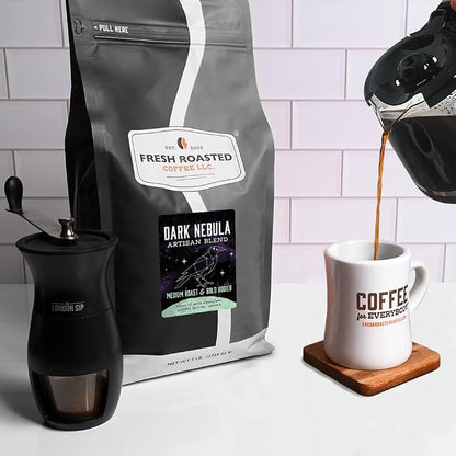 Fresh Roasted Coffee, Dark Nebula Whole Bean Coffee, Medium Roast, Kosher, 5 lb (80 oz)