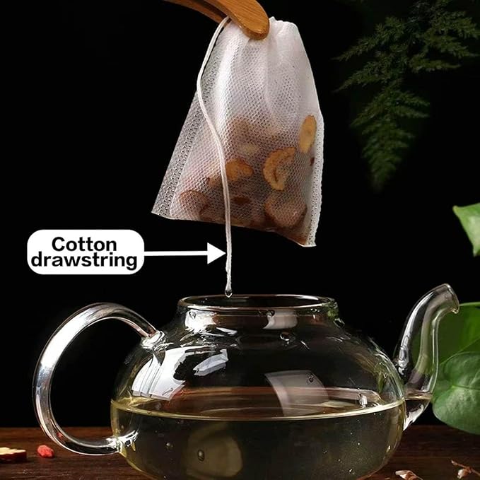 400 Pcs Tea Filter Bags Disposable Empty Tea Bags Drawstring Seal Tea Infusers Bag for Loose Leaf Teal