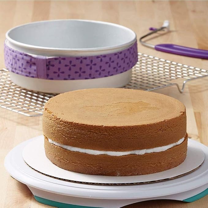 Mity rain 2pcs Cake Strips for Even Baking, Cake Pan Dampen Strips, Super Absorbent Thick Cotton to Keeps Cake More Level, Bake Even Strip Cake Baking Supplies