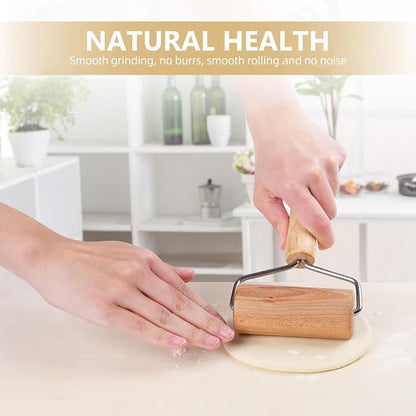 Rolling Pin, Wooden Rolling Pins For Baking, Pizza Dough Roller, Not Easy To Crack, Non-Stick Wood Pastry Roller, Essential Kitchen Utensils.