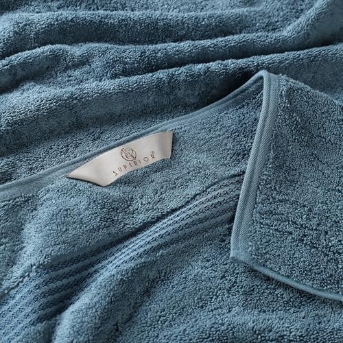 Superior Egyptian Cotton 10-Piece Face Towel Set , Small Towels For Facial, Spa, Quick Dry, Absorbent Towels, Bathroom Accessories, Guest Bath, Home Essentials, Washcloth, Airbnb, Sapphire