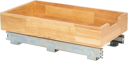 Household Essentials Artisan Natural Wood & Steel Pull-Out Organizer