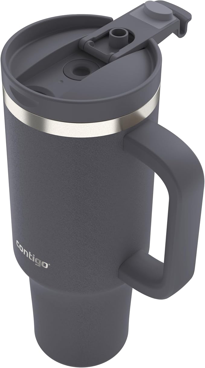Contigo Streeterville 40oz Tumbler, Stainless Steel Vacuum Insulated, Leak-Proof, Cold for 29 Hours, Darkstone (Pack of 4)