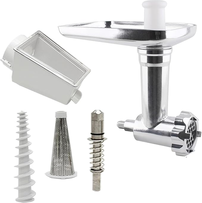 Replacement Fruit and Vegetable Strainer Attachment and Food Tray ，Compatible with KitchenAid Artisan Series 5 Quart Tilt Head Stand Mixer &5/6/7 Quart Bowl-Lift Stand Mixer