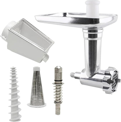 Replacement Food Meat Grinder Attachment with Sausage Stuffer Kit and Food Tray,Fruit and Vegetable Strainer,Compatible with all KitchenAid Artisan Series Tilt Head and Bowl-Lift Stand Mixer