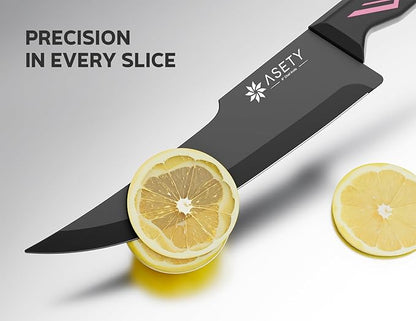 Knife Set - 15 PCS Kitchen Knife Set with Built-in Knife Sharpener Block - Stainless Steel Knife Block Set - Dishwasher Safe, Elegant Box for Her Women Wife, Fathers day, Pink