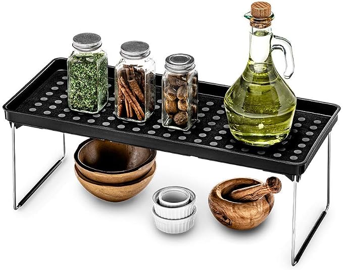 madesmart Cabinet Large Stacking Shelf, Carbon