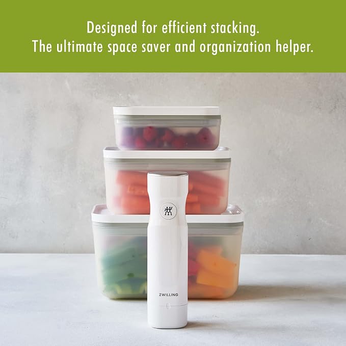 For food to stay fresh up to 5X longer, pump required (not included).