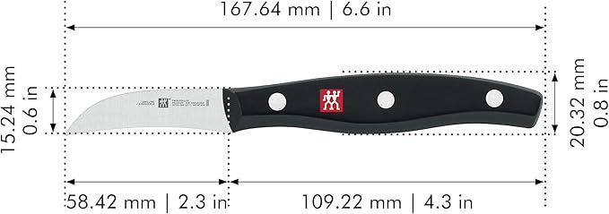 ZWILLING Twin Signature 2.75-inch Razor-Sharp German Bird's Beak Peeling Knife, Made in Company-Owned German Factory with Special Formula Steel perfected for almost 300 Years, Dishwasher Safe