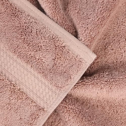 Superior Egyptian Cotton 800 GSM Plush Absorbent, 9 Piece Set, Muted Mauve