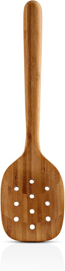 EVA SOLO | Nordic Kitchen Perforated Ladle Bamboo | Ideal for Straining and Serving Pasta and Vegetables | Natural & Eco-friendly Alternative to Plastic | Bamboo