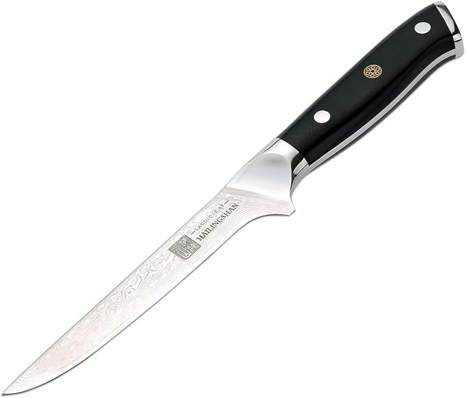 Qin Dynasty Series Boning Knife Pro Kitchen Knife 6 Inch Chef's knife High Carbon Damascus Steel Sharp knife with Ergonomic Handle