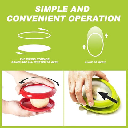 Set of 8 Fresh Food Containers, Fresh Pod, Reusable Silicone Storage Pods for Avocado, Onions, Tomatoes, Garlic – Anti-Oxidation for Fridge, Send Goods from Local Warehouse